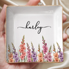 Custom Full-Print Jewelry Dish - Personalized  Best Friend Birthday Gifts For Women, Besties, Sisters, BFF - Chic Floral Keepsake