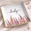 Custom Full-Print Jewelry Dish - Personalized  Best Friend Birthday Gifts For Women, Besties, Sisters, BFF - Chic Floral Keepsake