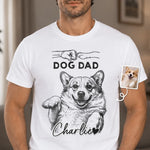 Custom Photo Unisex T-shirt, Premium T-shirt, Hoodie - Personalized Father's Day Gifts For Dog Lovers, Dad - Tiny Paws Big Love