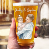 Custom Photo Beer Glass - Personalized Father's Day Birthday Gifts For Dad, Grandpa - Forever Grateful For Dad’s Love