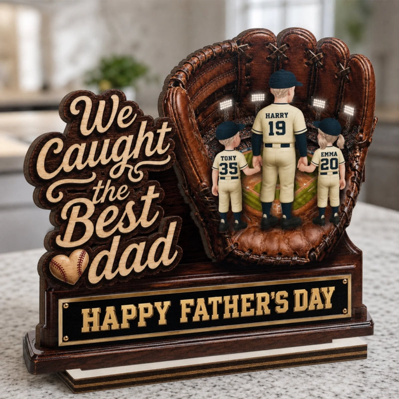 Custom 2-Layered Wooden Plaque - Personalized Father's Day Gifts For Dad, Grandpa, Baseball Lovers, Sports Fans, Sports Lovers - Legends Raise Champions