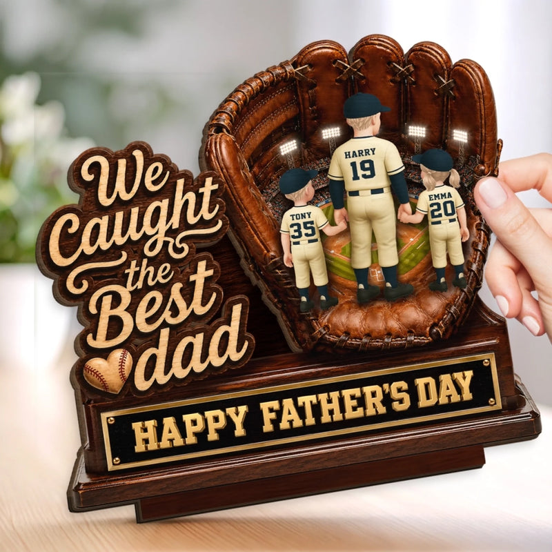 Custom 2-Layered Wooden Plaque - Personalized Father's Day Gifts For Dad, Grandpa, Baseball Lovers, Sports Fans, Sports Lovers - Legends Raise Champions