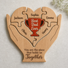 Custom Shaped Wooden Art Puzzle - Personalized Father's Day Birthday Gifts For Dad, Grandpa - A Father’s Love Never Gets Old