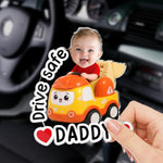 Custom Photo Acrylic Car Visor Clip - Personalized Father's Day Gifts For Dad, Grandpa - Carry My Heart With You