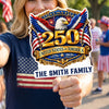 Custom Hand Fan - Personalized America 250th Anniversary Gifts For Mom, Dad, Brother, Sister, Kids - One Nation Endless Dreams