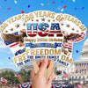 Custom Hand Fan - Personalized America 250th Anniversary Gifts For Mom, Dad, Brother, Sister, Kids - Celebrating Freedom Coast To Coast