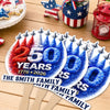 Custom Hand Fan - Personalized America 250th Anniversary Gifts For Mom, Dad, Brother, Sister, Kids - Celebrating 250 Years Strong