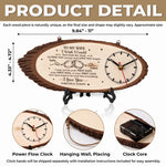 Custom Rustic Wooden Clock - Personalized Anniversary Wedding Gifts For Husband And Wife, Him And Her - A Love Note That Never Fades
