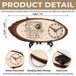 Custom Photo Rustic Wooden Clock - Personalized Anniversary Wedding Gifts For Husband And Wife, Him And Her - Every Second Belongs To Us