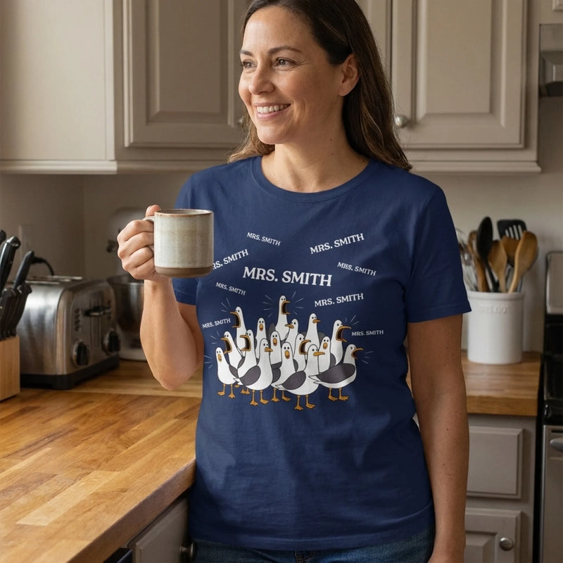Custom Unisex T-shirt, Premium T-shirt, Hoodie - Personalized Funny Gifts For Teachers - Classroom Seagull Behavior Detected