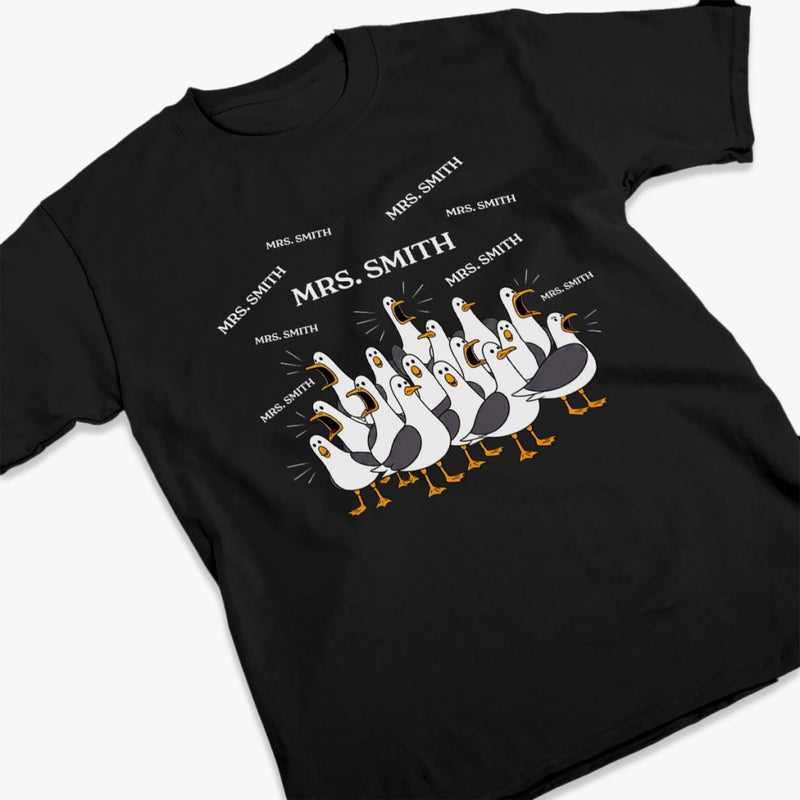 Custom Unisex T-shirt, Premium T-shirt, Hoodie - Personalized Funny Gifts For Teachers - Classroom Seagull Behavior Detected