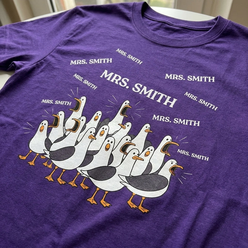 Custom Unisex T-shirt, Premium T-shirt, Hoodie - Personalized Funny Gifts For Teachers - Classroom Seagull Behavior Detected