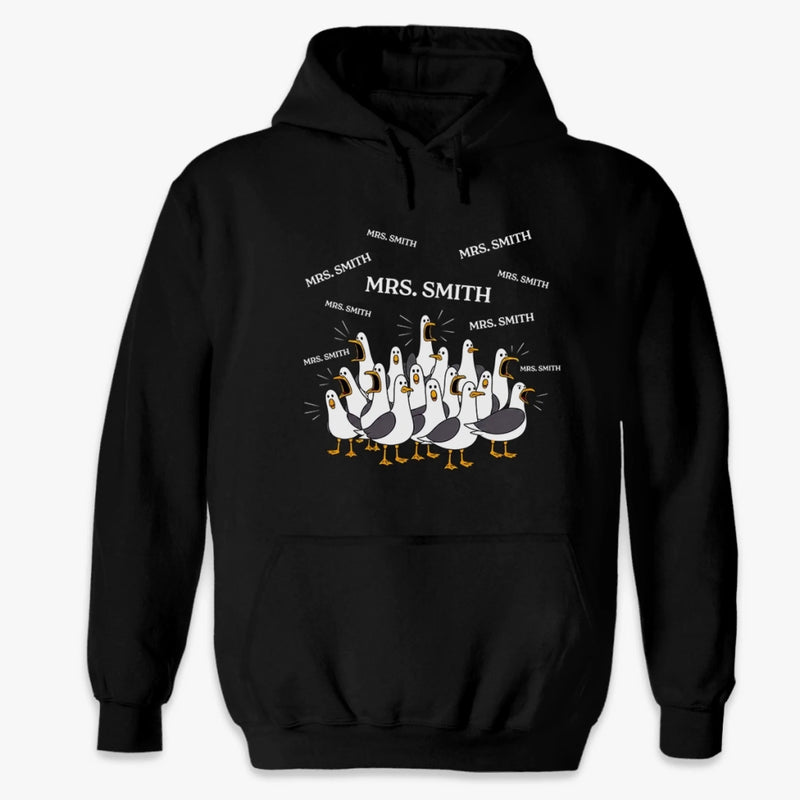 Custom Unisex T-shirt, Premium T-shirt, Hoodie - Personalized Funny Gifts For Teachers - Classroom Seagull Behavior Detected