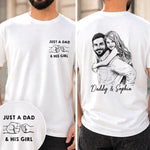 Custom Photo Unisex T-shirt - Personalized Father's Day Birthday Gifts For Dad, Grandpa, Daughter - Forever My Hero