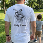Custom Photo Unisex T-shirt - Personalized Father's Day Birthday Gifts For Dad, Grandpa, Daughter - Forever My Hero