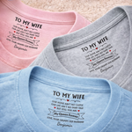 Custom Inside Neck Print T-Shirt - Personalized Anniversary Wedding Gifts For Husband And Wife, Him And Her - Her Favorite Grumpy Guy
