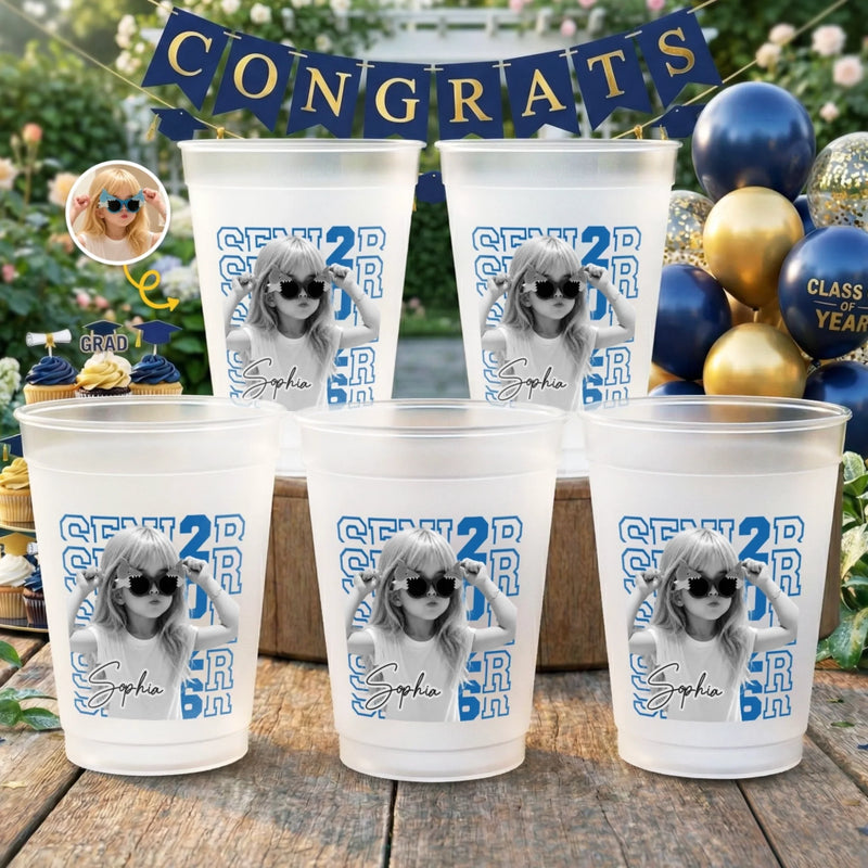 Custom Photo Graduation Cups - Personalized Graduation Gifts For Him, Her - Little Legend, Big Milestone