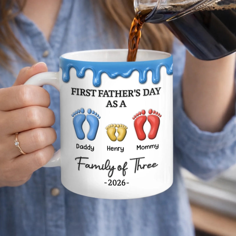 Custom 3D Inflated Effect Printed Mug - Personalized Father's Day, Baby Shower, Gender Reveal Gifts For New Moms, New Dads, New Parents - Our Greatest Adventure