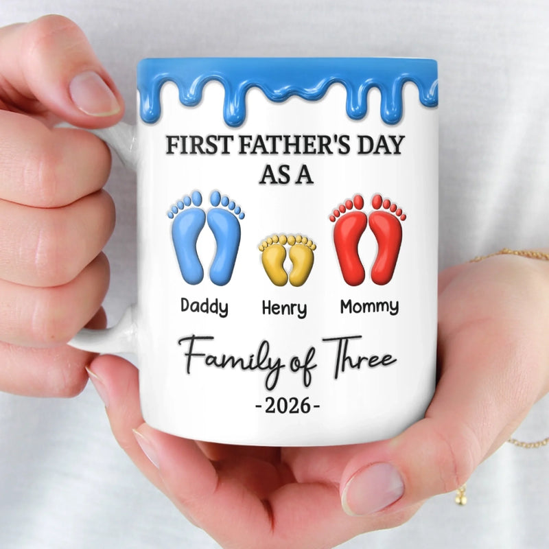Custom 3D Inflated Effect Printed Mug - Personalized Father's Day, Baby Shower, Gender Reveal Gifts For New Moms, New Dads, New Parents - Our Greatest Adventure