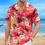 Custom Photo Forget The City, We Enjoy Our Summertime - Dog & Cat Personalized Custom Unisex Tropical Hawaiian Aloha Shirt - Summer Vacation Gift, Gift For Dog Lovers, Cat Lovers