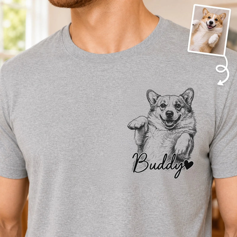 Custom Photo T-shirt, Hoodie - Personalized Father's Day Gifts For Dog Cat Lovers, Dog Dad And Mom, Cat Owners - Home Is Where Pets Are