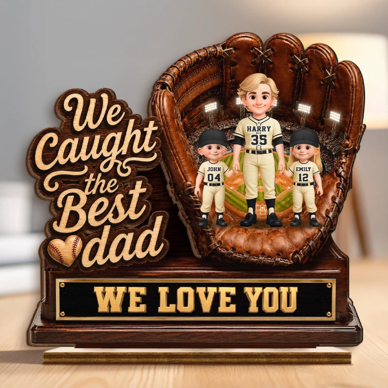 Custom 2-Layered Wooden Plaque - Personalized Father's Day Gifts For Dad, Grandpa, Baseball Lovers, Sports Fans, Sports Lovers - Baseball And Chill