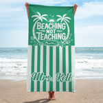 Custom Beach Towel - Personalized Summer Vacation And Travel Gifts For Teachers - Mentally Out Of Office