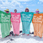 Custom Beach Towel - Personalized Summer Vacation And Travel Gifts For Teachers - Mentally Out Of Office