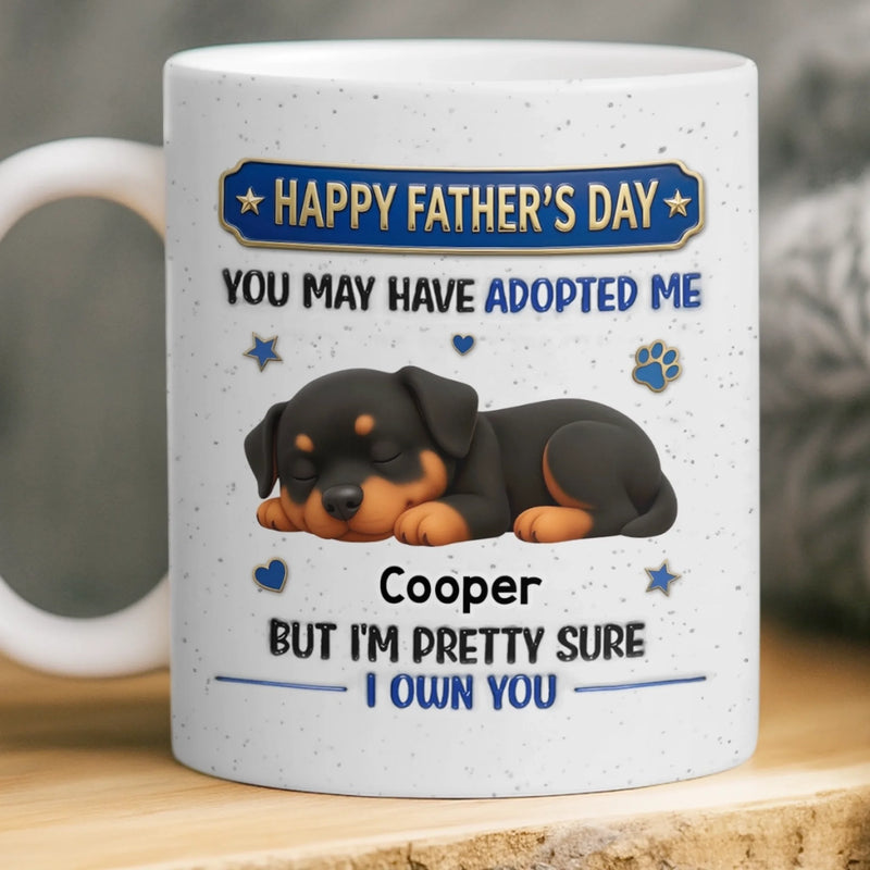 Custom 3D Inflated Effect Printed Mug - Personalized Father's Day Gifts For Dog Cat Lovers, Dog Dad And Mom, Cat Owners - Pawrenthood Has No Escape