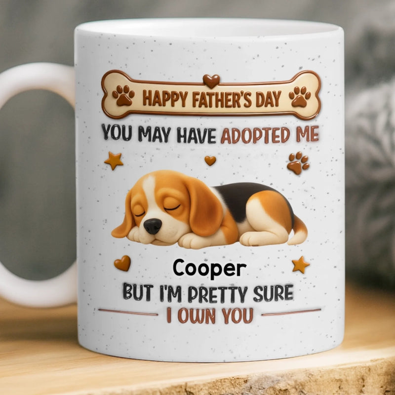 Custom 3D Inflated Effect Printed Mug - Personalized Father's Day Gifts For Dog Cat Lovers, Dog Dad And Mom, Cat Owners - Father’s Day, But Make It Furry