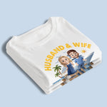 Custom T-shirt, Premium T-shirt, Hoodie - Personalized Summer Vacation And Travel Gifts For Husband And Wife, Him And Her, Cruise Lovers - Partners On Deck For Life