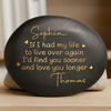 Custom Printed Rock - Personalized Anniversary Wedding Gifts For Husband And Wife, Him And Her - Earlier You, Longer Us
