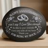 Custom Printed Rock - Personalized Anniversary Wedding Gifts For Husband And Wife, Him And Her - Together Till The Very End
