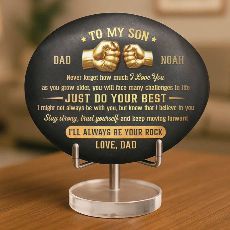 Custom Printed Rock - Personalized Birthday Gifts For Son - Loved Beyond Words
