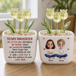 Custom Glass Everlasting Tulips - Personalized Birthday Gifts For Daughter - Always Proud Of You