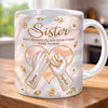 Custom 3D Inflated Effect Printed Mug - Personalized Best Friend Birthday Gifts For Women, Besties, Sisters, BFF - Pinky Promise Sisterhood