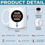 Custom 3D Inflated Effect Printed Mug - Personalized Best Friend Birthday Gifts For Women, Besties, Sisters, BFF - Forever Linked, Beautifully Kept