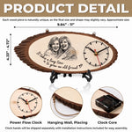 Custom Photo Rustic Wooden Clock - Personalized Best Friend Birthday Gifts For Women, Besties, Sisters, BFF - The Best Kind Of Forever Friend
