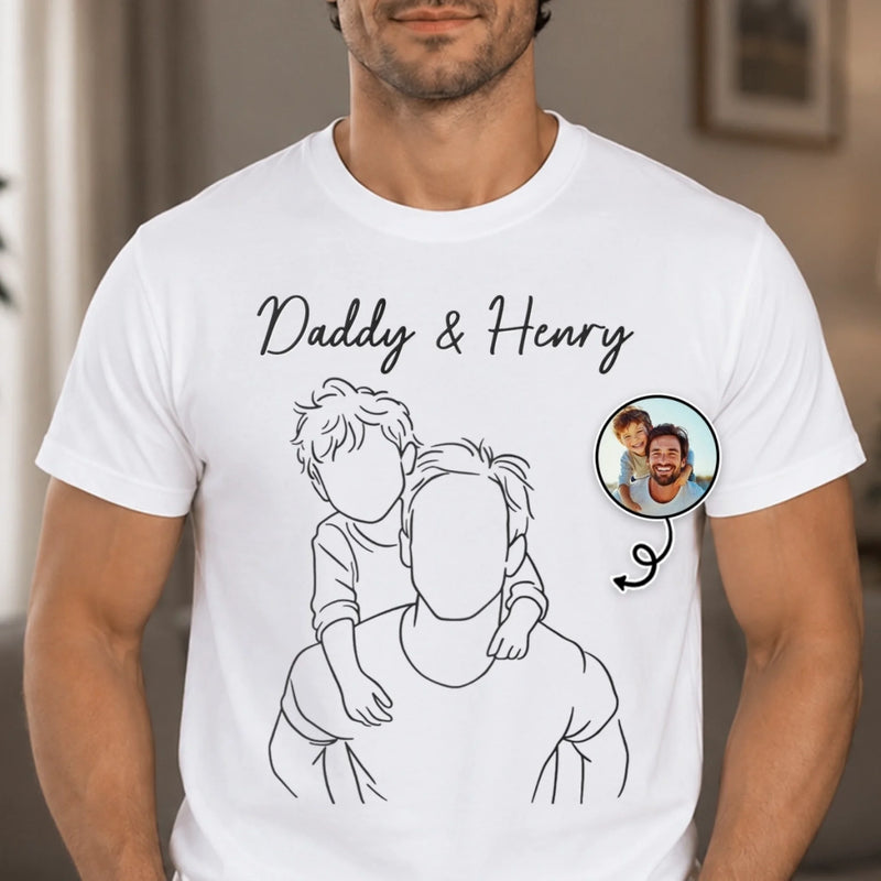 Custom Photo T-shirt, Hoodie - Personalized Father's Day, Baby Shower, Gender Reveal Gifts For New Moms, New Dads, New Parents - Hello Tiny Best Friend