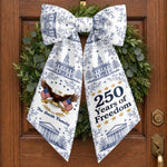 Custom Decorative Sash - Personalized America 250th Anniversary Gifts For Mom, Dad, Brother, Sister, Kids - Built On Freedom & Faith