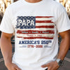 Custom T-shirt, Hoodie - Personalized America 250th Anniversary Birthday Gifts For Dad, Grandpa - Built On Freedom