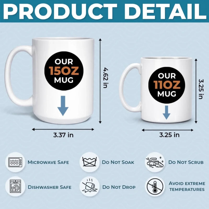 Custom 3D Inflated Effect Printed Mug - Personalized Father's Day Birthday Gifts For Dad, Grandpa - Dad Fuel Activated