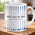 Custom Mug - Personalized Father's Day Birthday Golf Gifts For Dad, Grandpa - Golf More Worry Less