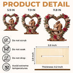 Custom 2-Layered Wooden Plaque - Personalized Anniversary Wedding Gifts For Husband And Wife, Him And Her - Our Forever Love Story