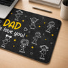 Custom Desk Mat -  Personalized Father's Day Birthday Gifts For Dad, Grandpa - Daddy’s Desk, Filled With Love
