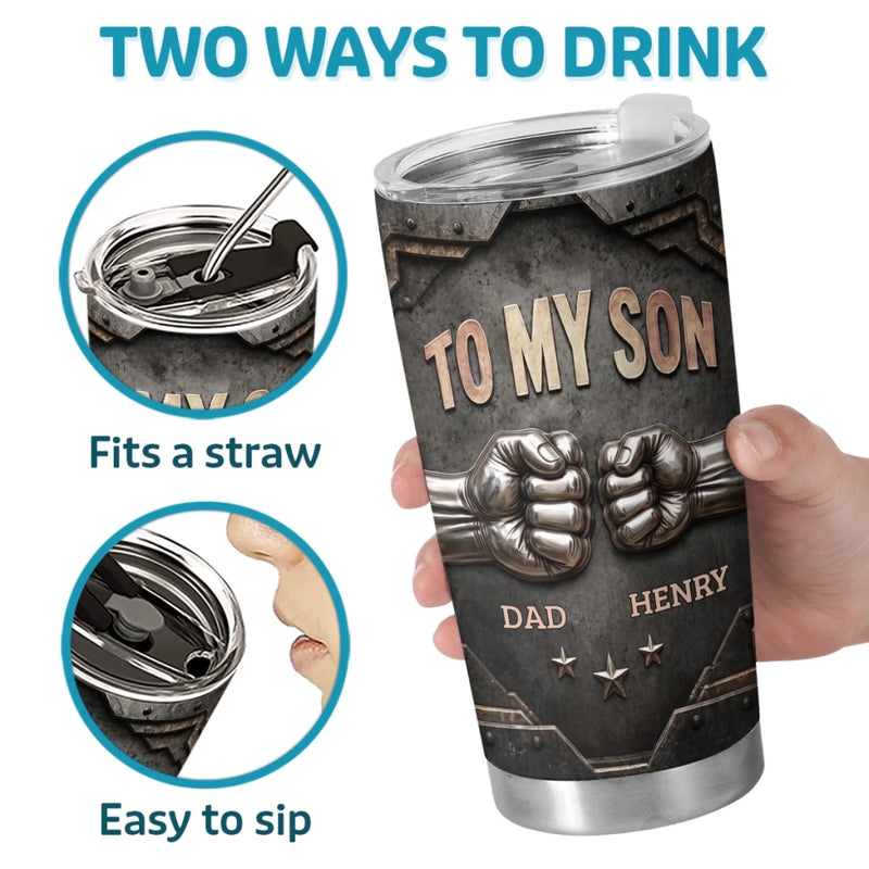 Custom Tumbler - Personalized Father's Day Birthday Gifts For Son - Never Forget How Proud I Am