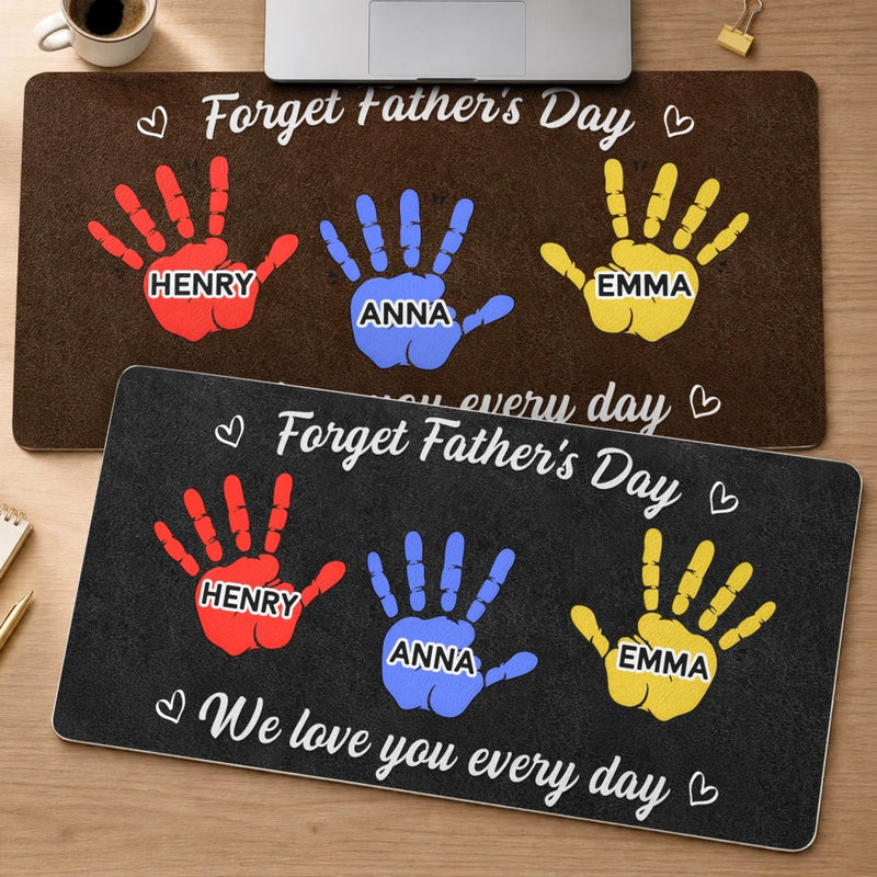 Custom Desk Mat -  Personalized Father's Day Birthday Gifts For Dad, Grandpa - Tiny Hands, Big Love For Daddy