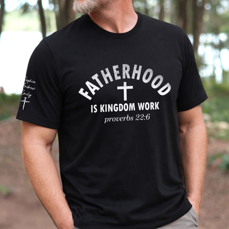 Custom T-Shirt - Personalized Father's Day Birthday Gifts For Dad, Grandpa - Fatherhood With Purpose