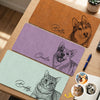 Custom Photo Desk Mat - Personalized Birthday Gifts For Dog Cat Lovers, Dog Dad And Mom, Cat Owners - Paws Make Life Sweeter