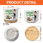 Custom Home Decor Ceramic Plant Pot - Personalized Birthday Garden Gifts For Gardeners - Born To Garden